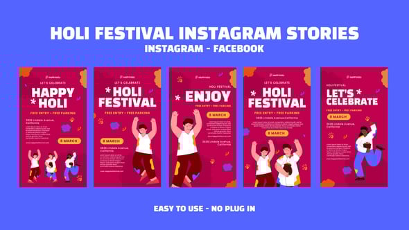 Videohive Holi Festival Instagram Stories