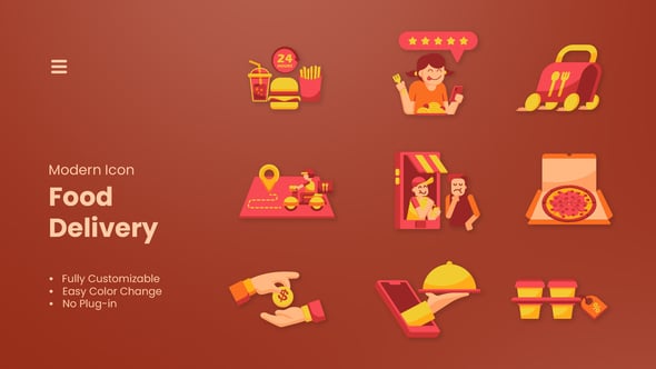 Videohive Food Delivery Icon