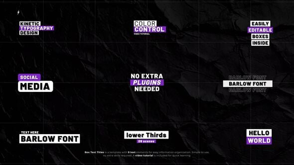 Videohive Box Text Titles | After Effects 57202629