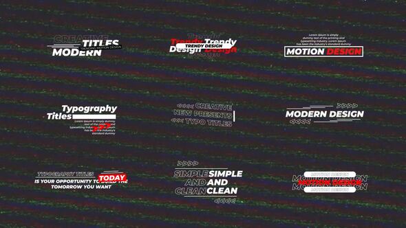 Videohive Typography Titles | AE 57190027