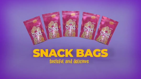Videohive 3D Mockup Snack Bags