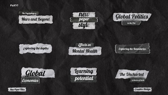 Videohive Paper Titles // After Effects