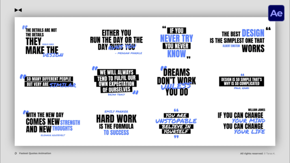 Videohive Fastest Quotes Animation  AE