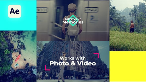 Videohive Colorful Multiscreen Slideshow 56383001