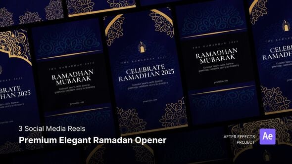 Videohive Social Media Reels – Premium Elegant Ramadan Opener After Effects Project Files