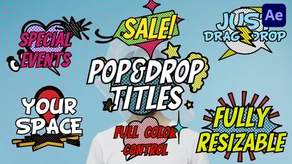 Videohive Pop & Drop Comic Style Titles