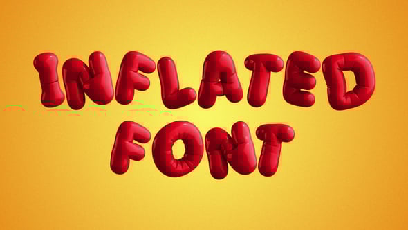 Videohive Inflated Animated Font