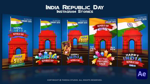 Videohive India Republic Day Instagram Stories