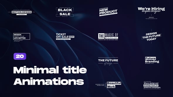 Videohive Minimal Title Animations 56306704