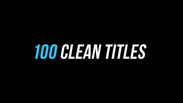 Videohive 100 Clean Titles