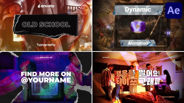 Videohive Old School Typography | After Effects