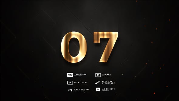 Videohive Aspect Countdown 10in1 Style Luxe Backgronds