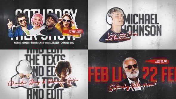 Videohive Grunge Podcast Intro