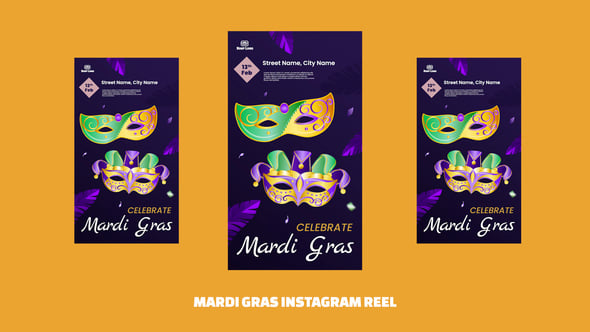 Videohive Mardi Gras Instagram Reel