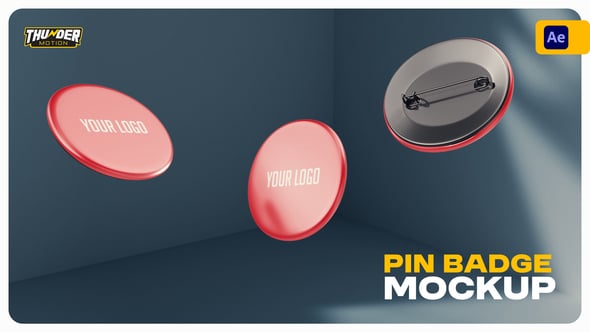 Videohive Round Pin Badge Mockup