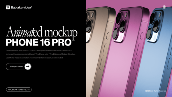 Videohive Animated Mockup | Phone 16 Pro