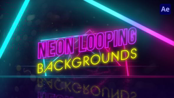 Videohive Neon Looping Tunnel Backgrounds