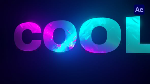 Videohive Flashing Metallic Text Reveal