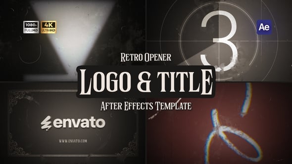Videohive Retro Countdown Opener