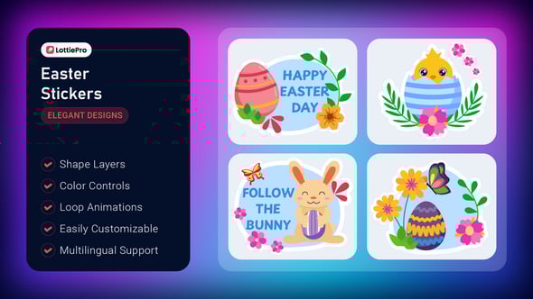 Videohive Easter Stickers