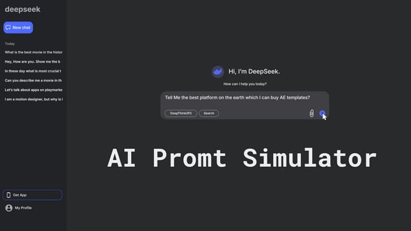 Videohive AI Prompt | DeepSeek UI