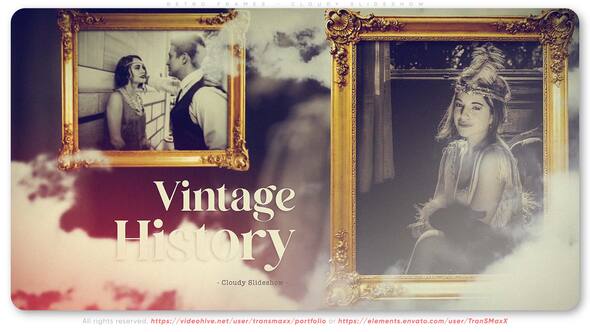 Videohive Retro Frames – Cloudy Slideshow