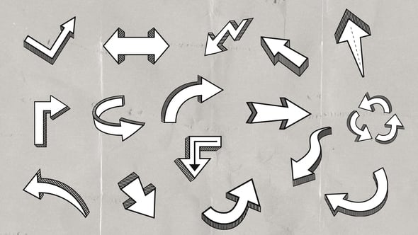 Videohive Doodle Sketch Cartoons Arrows Elements