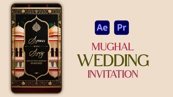 Videohive Mughal Wedding Invitation