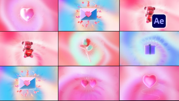 Videohive Valentine Transitions 56491003