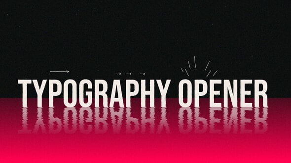 Videohive Modern Typography Opener Video