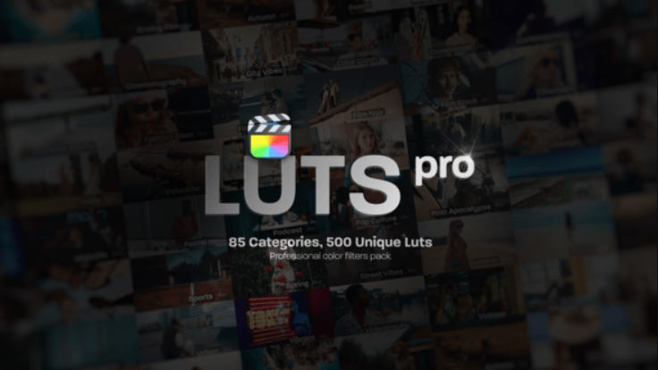 Videohive LUTs Pro: Professional Color Grading Pack with 500 LUTs For Final Cut Pro