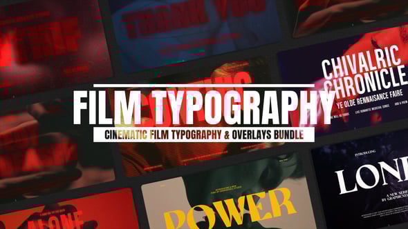 Videohive Cinematic Film Typography & Vintage Overlays Bundle