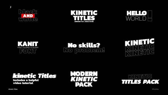 Videohive Kinetic Titles 6.0 | After Effects