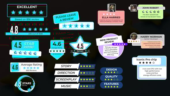 Videohive Stars Review Rating