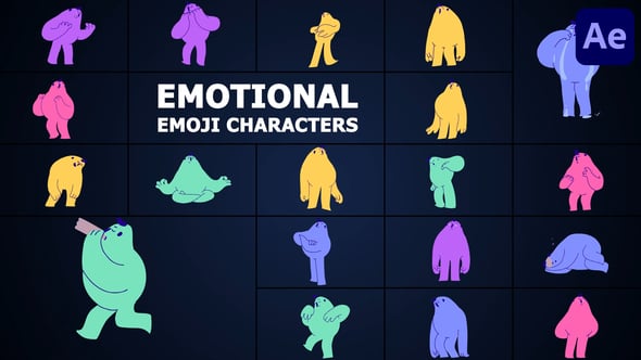 Videohive Emoji Emotional Characters for After Effects