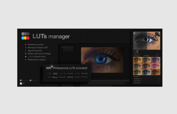 Aescripts LUTs Manager : Real-Time Bulk LUT Previewer and Organizer