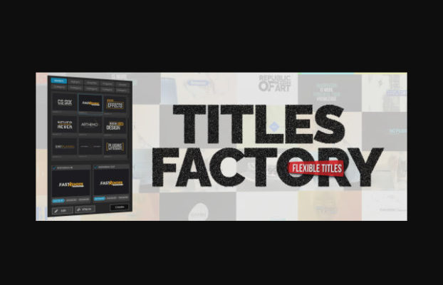 Aescripts Titles Factory V1.0.1
