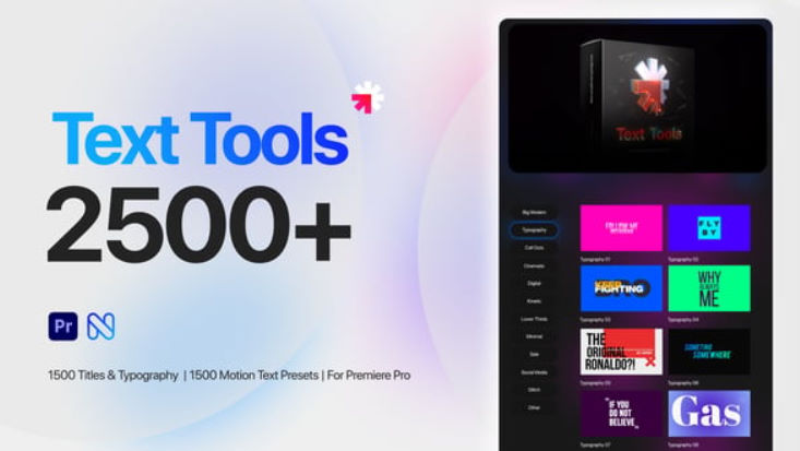 Videohive Text Tools for Premiere Pro – Titles, Typography, Motion Presets, Call Outs