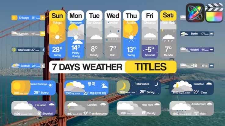 Videohive 7 Days Weather Titles for FCPX