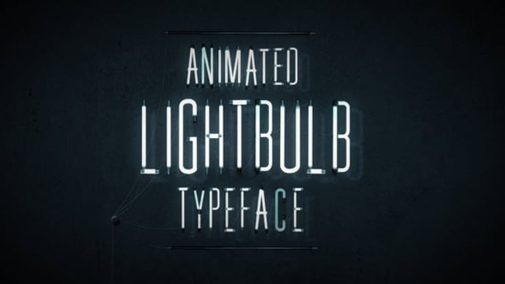 Videohive Animated Lightbulb Typeface