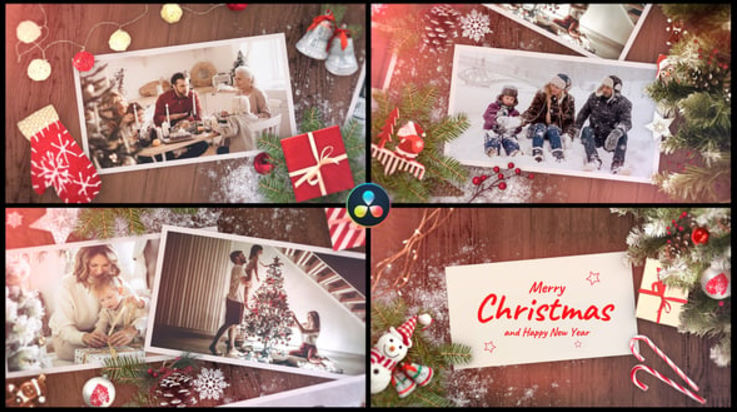 Videohive Christmas & New Year Slideshow Opener for DaVinci Resolve