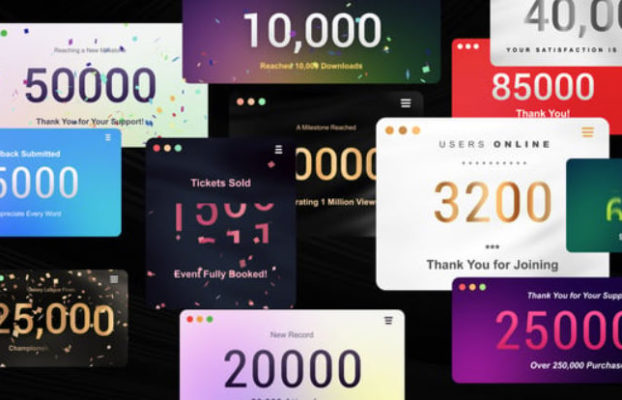 Videohive Milestone & Number Counts Animations for Premiere Pro
