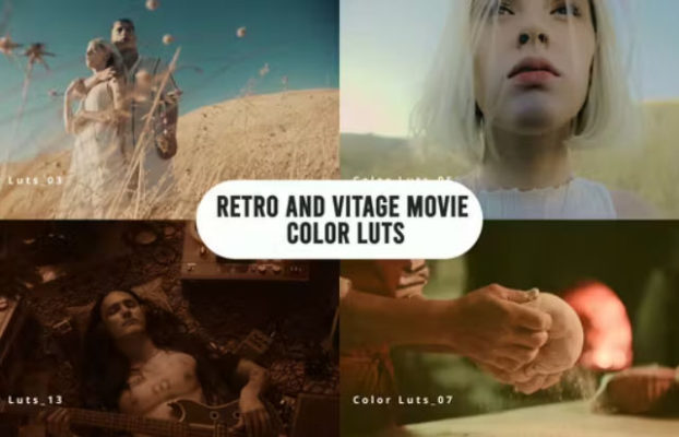 Videohive Retro and Vintage Movie Color LUTs