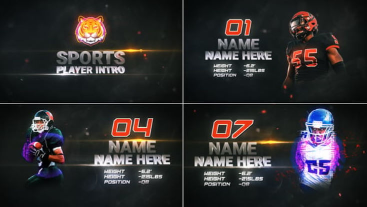 Videohive Sports Player Profile // Sports Team Intro
