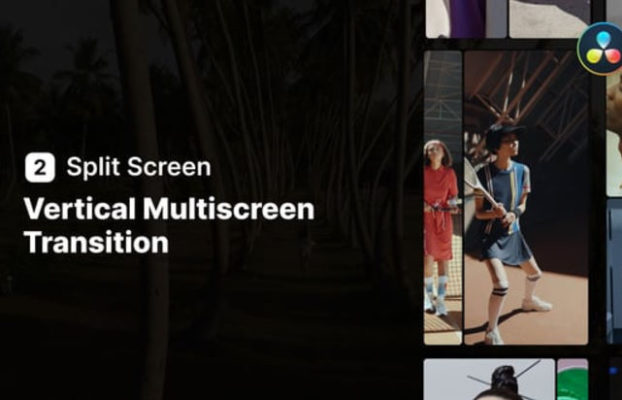 Videohive Vertical Multiscreen Transition – 2 Split Screen for DaVinci Resolve