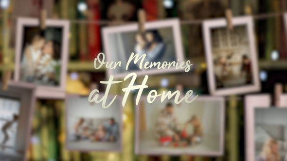 Videohive Hanging Postcards At Home Slideshow