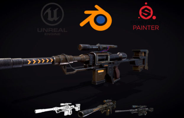 Video Game Weapon Course : Modeling / Substance Painter 2