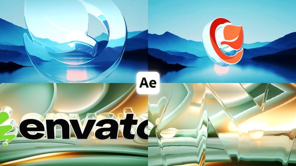 Videohive Glass Logo Reveal 57576988