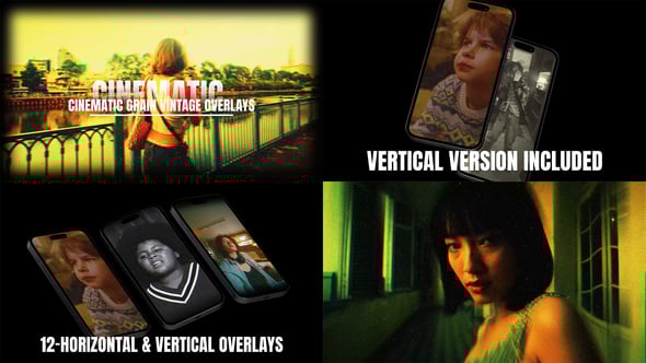 Videohive Cinematic Grain Vintage Overlays