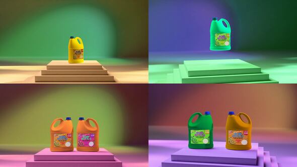 Videohive Dishwashing liquid bottle mockup